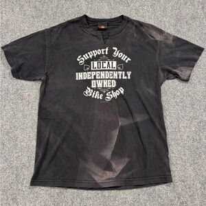 Bike Shop Graphic Tee Hot Leathers OD’s Cycle Shop 20th Anniversary Large